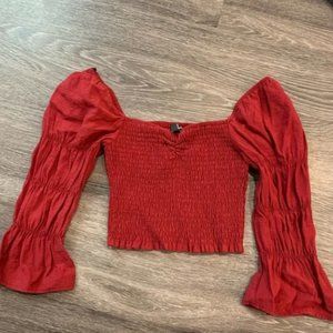 Lulus Red Cinched Top